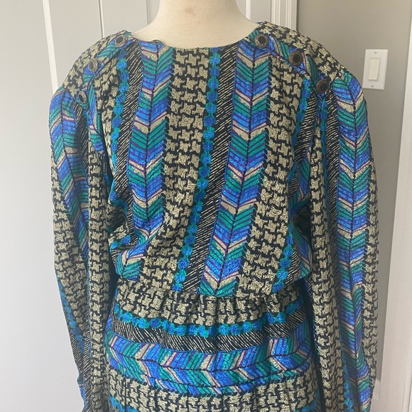 Vintage 80’s two-piece blouse and skirt - Picture 4 of 15